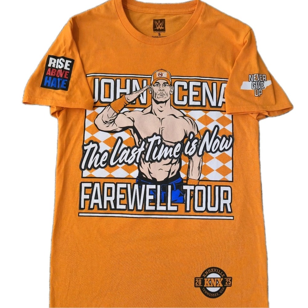 WWE Official John Cena Last Time Is Now Farewell Tour Knoxville Tee Small Shirt
